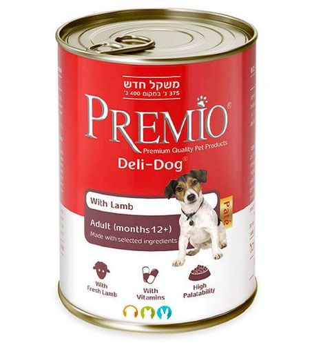 שימורים לכלב פרימיו Premio בטעם כבש