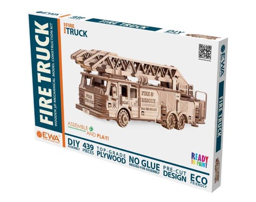פאזל תלת מימדי מכני מעץ - כבאית ECO-WOOD 