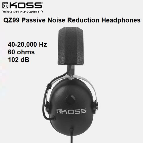 אוזניות חוטיות עם ביטול רעשים פסיבי Koss QZ99