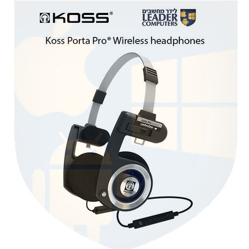 אוזניות אלחוטיות עם מיקרופון מובנה Koss Porta Pro® Wireless