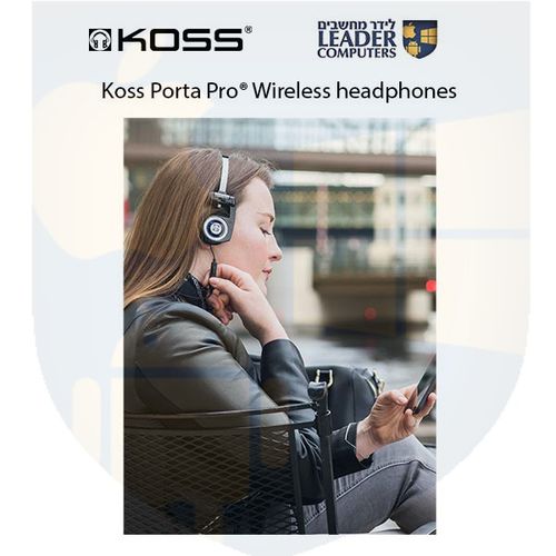 אוזניות אלחוטיות עם מיקרופון מובנה Koss Porta Pro® Wireless
