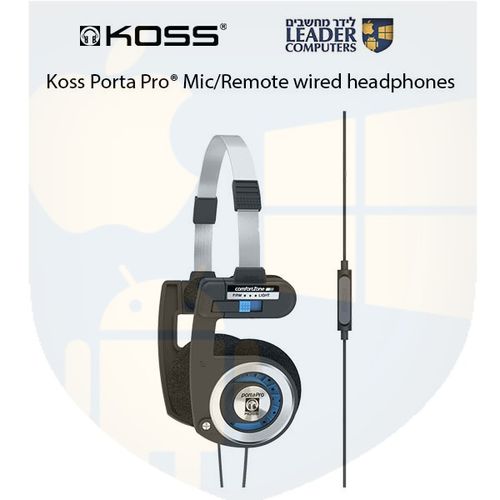 אוזניות חוטיות עם מיקרופון Koss Porta Pro® Mic/Remote