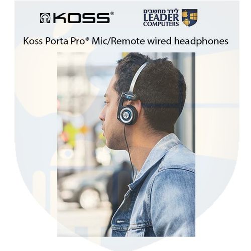 אוזניות חוטיות עם מיקרופון Koss Porta Pro® Mic/Remote
