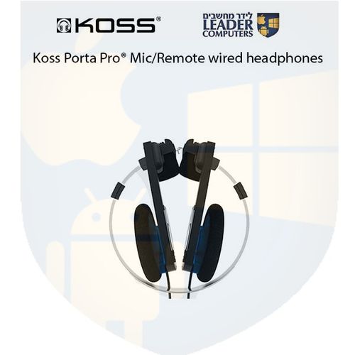 אוזניות חוטיות עם מיקרופון Koss Porta Pro® Mic/Remote