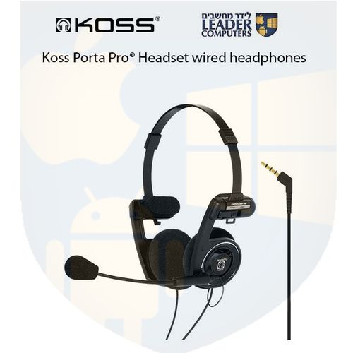 אוזניות חוטיות עם מיקרופון Koss Porta Pro® Communication Headset