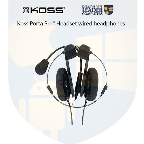 אוזניות חוטיות עם מיקרופון Koss Porta Pro® Communication Headset