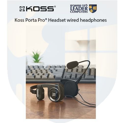 אוזניות חוטיות עם מיקרופון Koss Porta Pro® Communication Headset