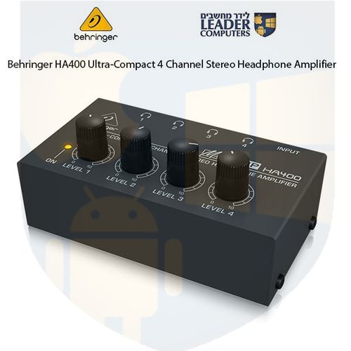 מגבר אוזניות קומפקטי סטריאו 4 ערוצים | Behringer HA400
