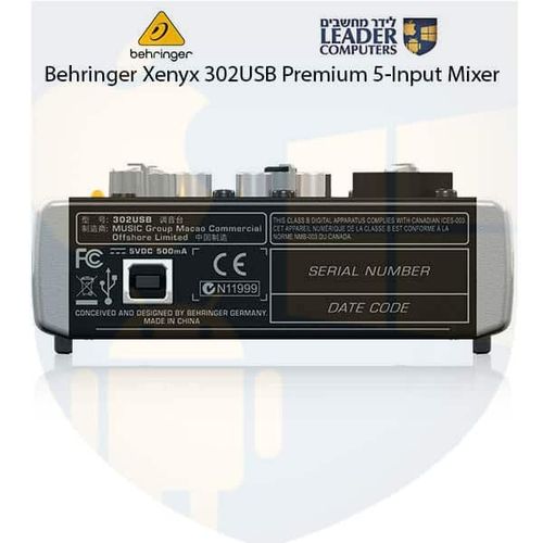מיקסר משולב כרטיס קול Behringer XENYX 302USB