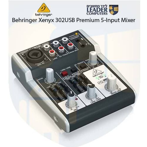 מיקסר משולב כרטיס קול Behringer XENYX 302USB