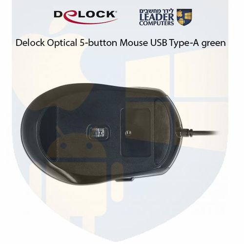 עכבר אופטי חוטי USB-A עם 5 לחצנים רזולוציה 2000 DPI, דגם Delock 12617
