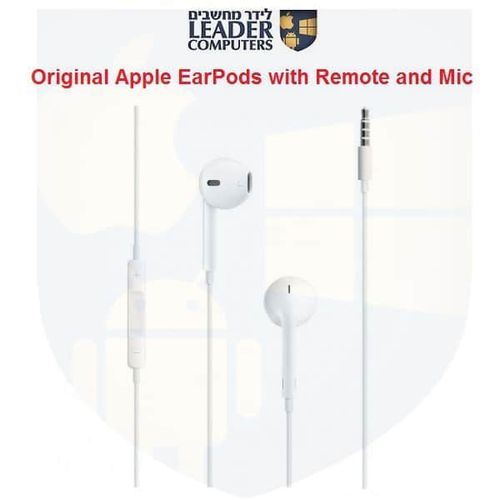 אוזניות מקוריות של Apple | דגם MD827FE/A | כולל מיקרופון ושלט