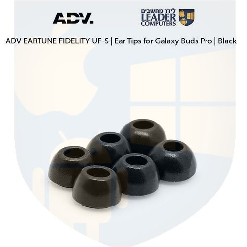טיפים לאוזניות Samsung Galaxy Buds Pro | מתאמי סיליקון | אטמי ספוג | במידות S, M, L | צבע שחור | ADV EARTUNE FIDELITY UF-S