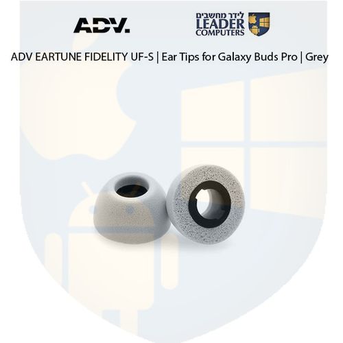 טיפים לאוזניות Samsung Galaxy Buds Pro | מתאמי סיליקון | אטמי ספוג | במידות S, M, L | צבע אפור | ADV EARTUNE FIDELITY UF-S