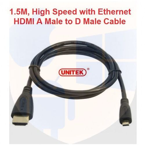 כבל Y-C153 UNITEK Micro HDMI – HDMI באיכות גבוהה באורך של 1.5 מטר