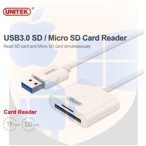 קורא כרטיסי SD ומיקרו SD בחיבור USB3.0, דגם Unitek Y-9321