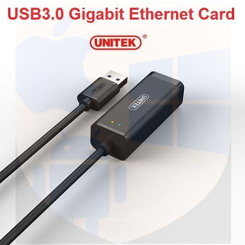 כרטיס רשת 10/100/1000 בחיבור USB3.0 | ממיר מ-USB ל-RJ45, דגם Y-3470BK UNITEK