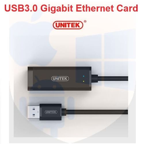 כרטיס רשת 10/100/1000 בחיבור USB3.0 | ממיר מ-USB ל-RJ45, דגם Y-3470BK UNITEK