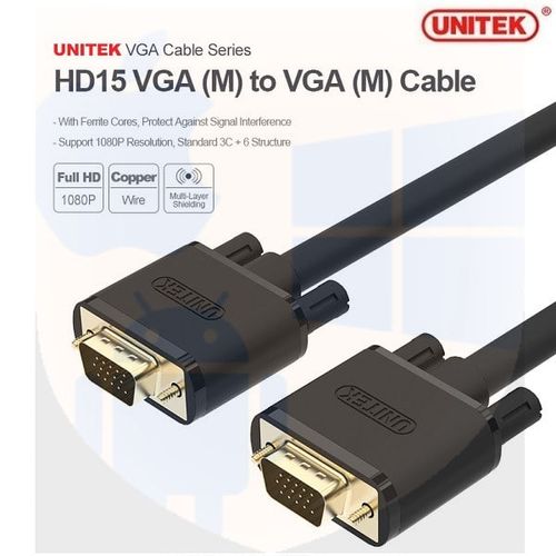 כבל VGA אורך 1.5 מטר דגם UNITEK Y-C503G