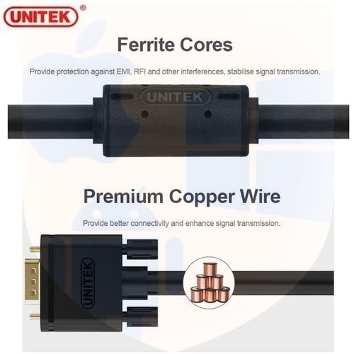 כבל VGA אורך 1.5 מטר דגם UNITEK Y-C503G