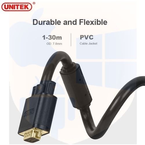 כבל VGA אורך 1.5 מטר דגם UNITEK Y-C503G