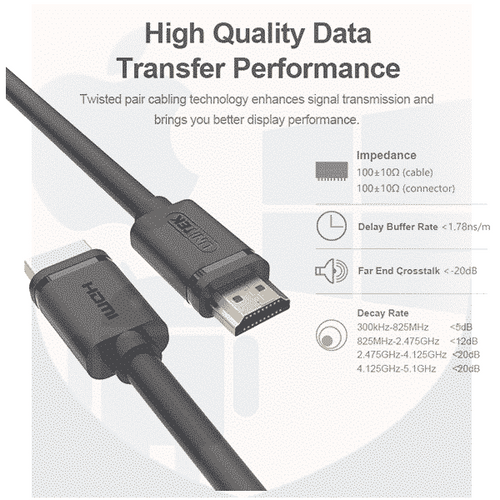 כבל Y-C137M UNITEK HDMI באיכות גבוהה 1.4 באורך של 1.5 מטר