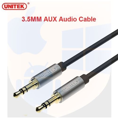 כבל אודיו 3.5 ממ AUX אורך 1 מטר, דגם Y-C926ABK UNITEK