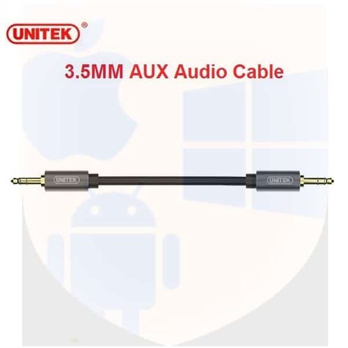 כבל אודיו 3.5 ממ AUX אורך 1 מטר, דגם Y-C926ABK UNITEK