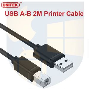 כבל למדפסת, תקני, 2 מטר a-b USB | דגם Y-C4001ABK מבית UNITEK