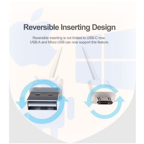 כבל מיקרו USB הפיך, לטעינה והעברת נתונים UNITEK Y-C4035WH