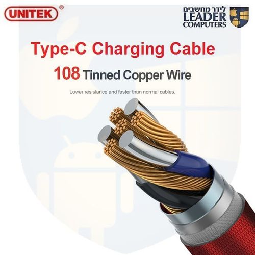 כבל Type-C Lightning | אורך 1 מטר | דגם Unitek C4048RD