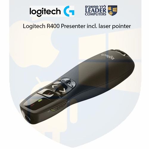 שלט אלחוטי 2.4 GHz למצגות ומצביע לייזר Logitech R400