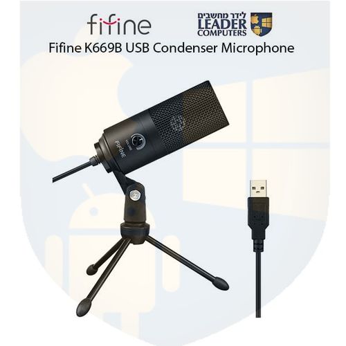 מיקרופון קונדנסר Fifine K669B USB
