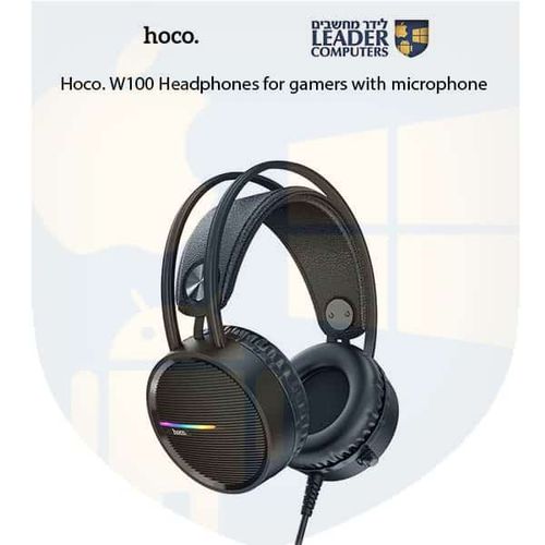 אוזניות לגיימרים עם מיקרופון Hoco. W100