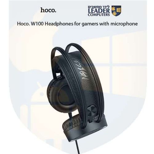 אוזניות לגיימרים עם מיקרופון Hoco. W100