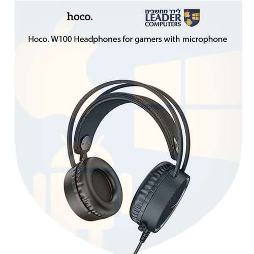 אוזניות לגיימרים עם מיקרופון Hoco. W100