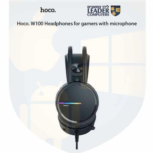 אוזניות לגיימרים עם מיקרופון Hoco. W100