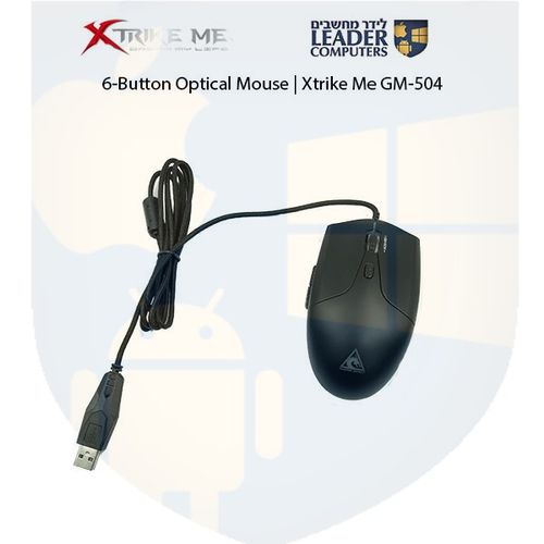 עכבר אופטי 6-כפתורים | Xtrike Me GM-504