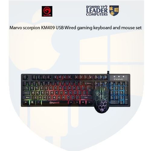 סט מקלדת ועכבר גיימינג חוטיים Marvo scorpion KM409 USB