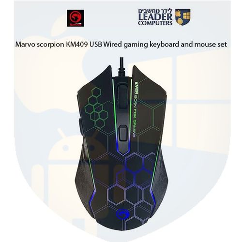 סט מקלדת ועכבר גיימינג חוטיים Marvo scorpion KM409 USB
