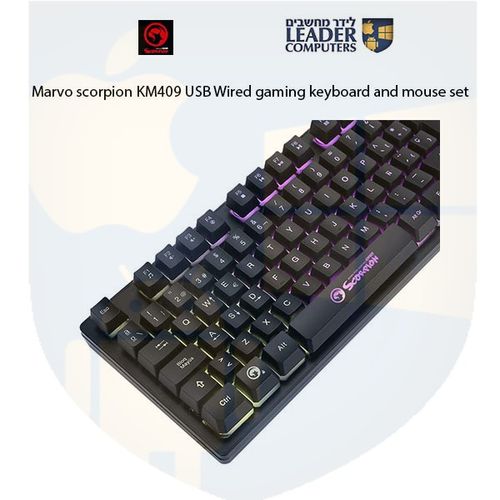 סט מקלדת ועכבר גיימינג חוטיים Marvo scorpion KM409 USB