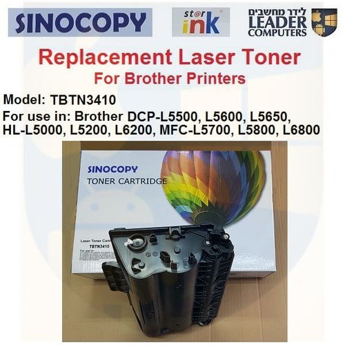 טונר חליפי TBTN3410 שחור למדפסת לייזר Brother סדרות MFC-L8600 ,DCP-L5500 ,HL-L5000