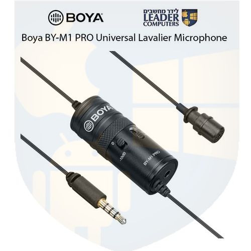מיקרופון דש lavalier חד כיווני Boya BY-M1 PL3.5mm