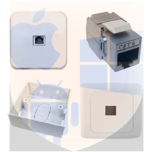 קופסא עם שקע לרשת RJ45 CAT6 מסוכך