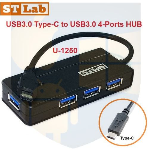 האב מפצל USB 3.0 Type-C ל-4 כניסות USB 3.0, דגם U-1250 ST-Lab