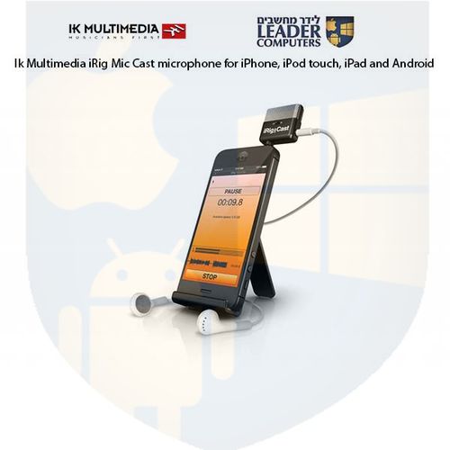 מיקרופון קונדנסר חד כיווני חיבור Ik multimedia iRig Mic Cast 3.5mm