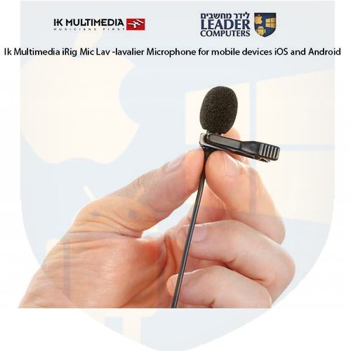 מיקרופון דש lavalier חד כיווני קונדנסר Ik multimedia iRig Mic Lav TRRS3.5mm