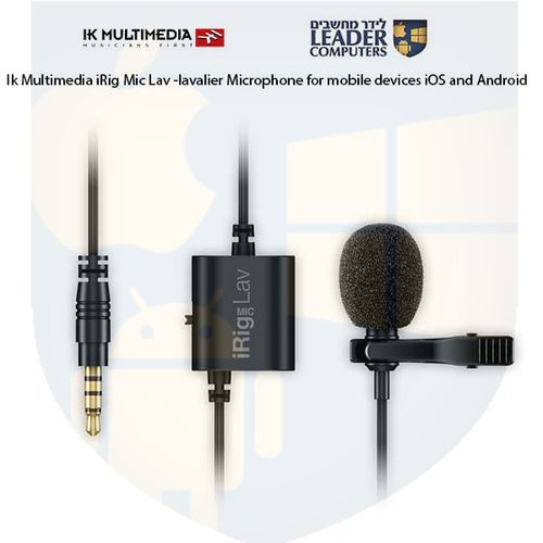 מיקרופון דש lavalier חד כיווני קונדנסר Ik multimedia iRig Mic Lav TRRS3.5mm