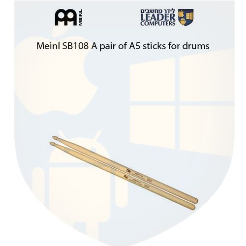 זוג מקלות A5 לתופים עשוי מעץ היקורי Meinl SB108