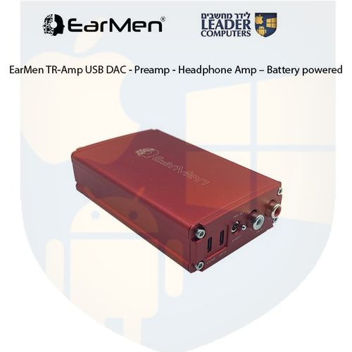 מגבר אוזניות EarMen TR-amb HI-res וכבל ממיר כניסה מ- USB ליציאה ל- PL3.5, 6.3 mm Stereo